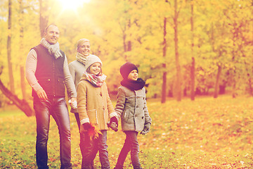 Image showing happy family in autumn park