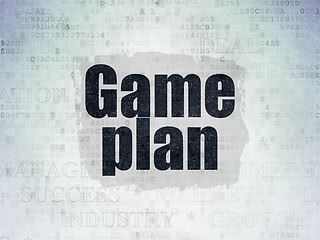 Image showing Business concept: Game Plan on Digital Data Paper background