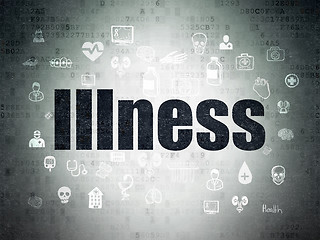 Image showing Medicine concept: Illness on Digital Data Paper background