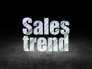 Image showing Marketing concept: Sales Trend in grunge dark room