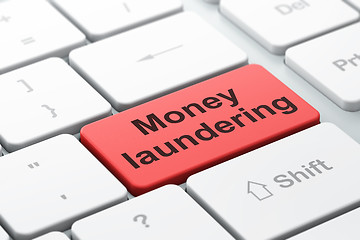 Image showing Money concept: Money Laundering on computer keyboard background