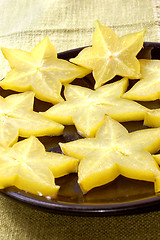 Image showing Close up view of the carambola