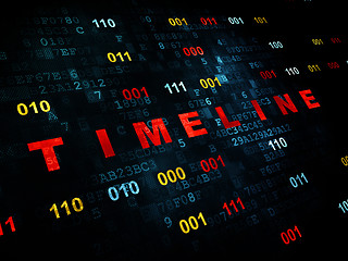 Image showing Timeline concept: Timeline on Digital background