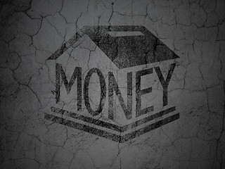 Image showing Money concept: Money Box on grunge wall background
