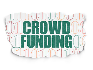 Image showing Finance concept: Crowd Funding on Torn Paper background