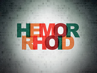 Image showing Medicine concept: Hemorrhoid on Digital Data Paper background