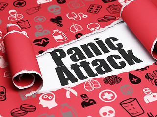 Image showing Healthcare concept: black text Panic Attack under the piece of  torn paper