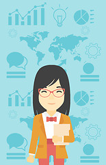 Image showing Successful business woman vector illustration.