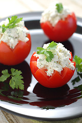 Image showing Tomatoes Stuffed with Feta
