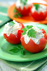 Image showing Tomatoes Stuffed with Feta