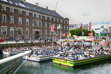 Image showing Nyhavn harbour in Copenhagen, Denmark