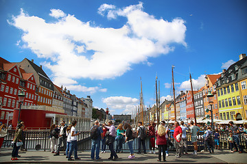 Image showing Nyhavn harbour in Copenhagen, Denmark