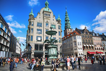 Image showing Amagertorv square in Copenhagen, Denmark