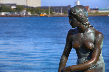 Image showing Sculpture of The Little Mermaid Copenhagen, Denmark