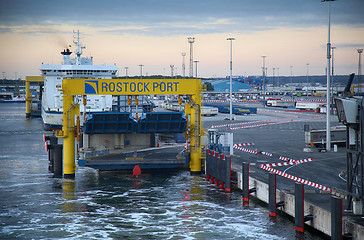 Image showing ROSTOCK, GERMANY - AUGUST 14, 2016: Shipping line rostock-gedser