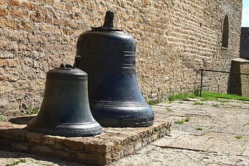 Image showing Two church bells  from the fortress wall close to