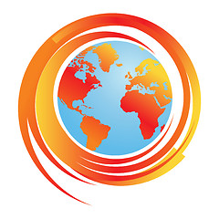 Image showing World map of reheating climatic