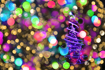 Image showing color christmas lights as nice background