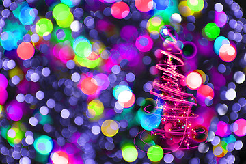 Image showing color christmas lights as nice background