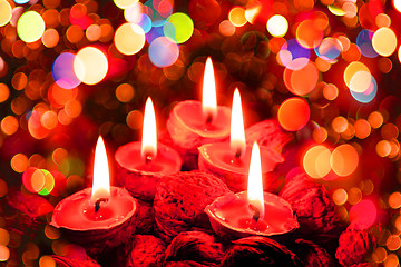 Image showing christmas candles