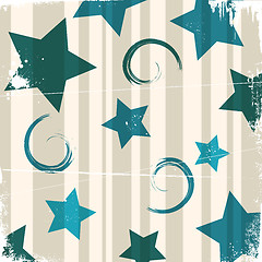 Image showing Grunge stars background