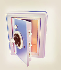 Image showing Security metal safe with empty space inside . 3D illustration. V