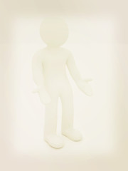 Image showing 3d man isolated on white. Series: human emotions - indignation a