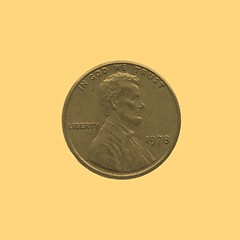 Image showing Coin isolated - vintage