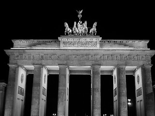 Image showing Brandenburger Tor in Berlin in black and white