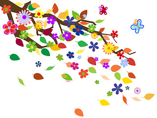 Image showing Spring flowers background vector illustration