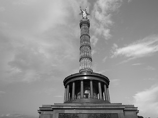 Image showing Angel statue in Berlin in black and white