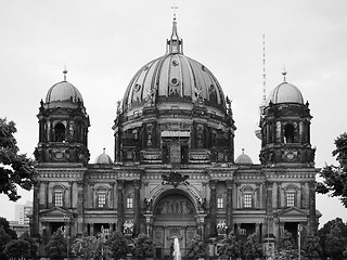 Image showing Berliner Dom in Berlin in black and white