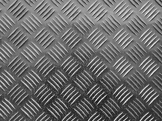 Image showing Grey steel diamond plate background