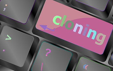 Image showing cloning keyboard button on computer pc vector keyboard key. keyboard button. Vector illustration