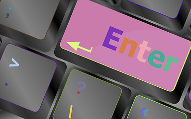 Image showing message on keyboard enter key, for online support concepts. vector keyboard key. keyboard button. Vector illustration