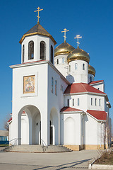 Image showing Vityazevo, Russia - March 17, 2016: The Church of St. George in the village of Vityazevo, a suburb of Anapa