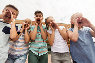 Image showing group of happy elementary school students