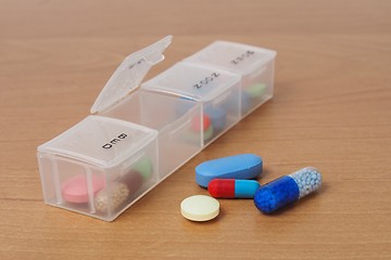 Image showing Pills organizer on a table