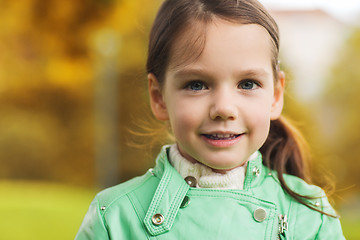 Image showing happy beautiful little girl portrait outdoors