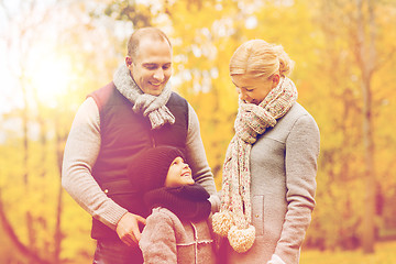 Image showing happy family in autumn park