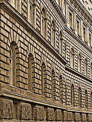 Image showing Ancient building in sepia