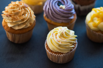 Image showing Cupcakes desert cream