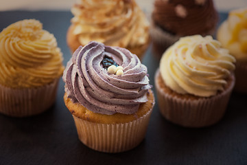 Image showing Cupcakes desert cream