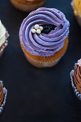 Image showing Cupcakes desert cream