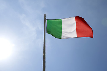 Image showing National flag of Italy on a flagpole