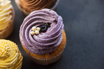 Image showing Cupcakes desert cream