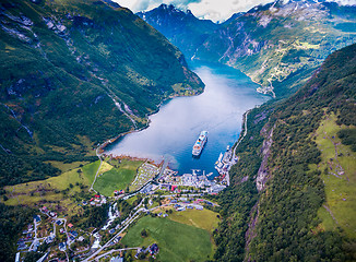 Image showing Geiranger fjord, Norway.