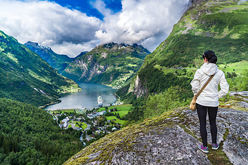 Image showing Geiranger fjord, Norway.