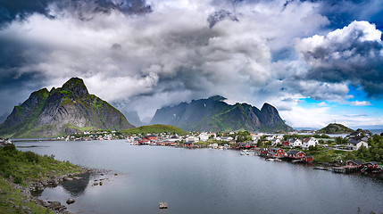 Image showing Storm cloud - Lofoten archipelago