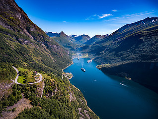 Image showing Geiranger fjord, Norway.